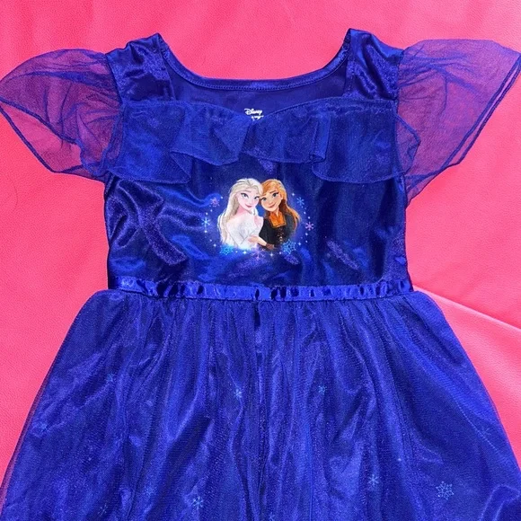 Disney’s FrozenSnowflake Nightgown/Dress Up Dress.  Size 6X. - Picture 2 of 5
